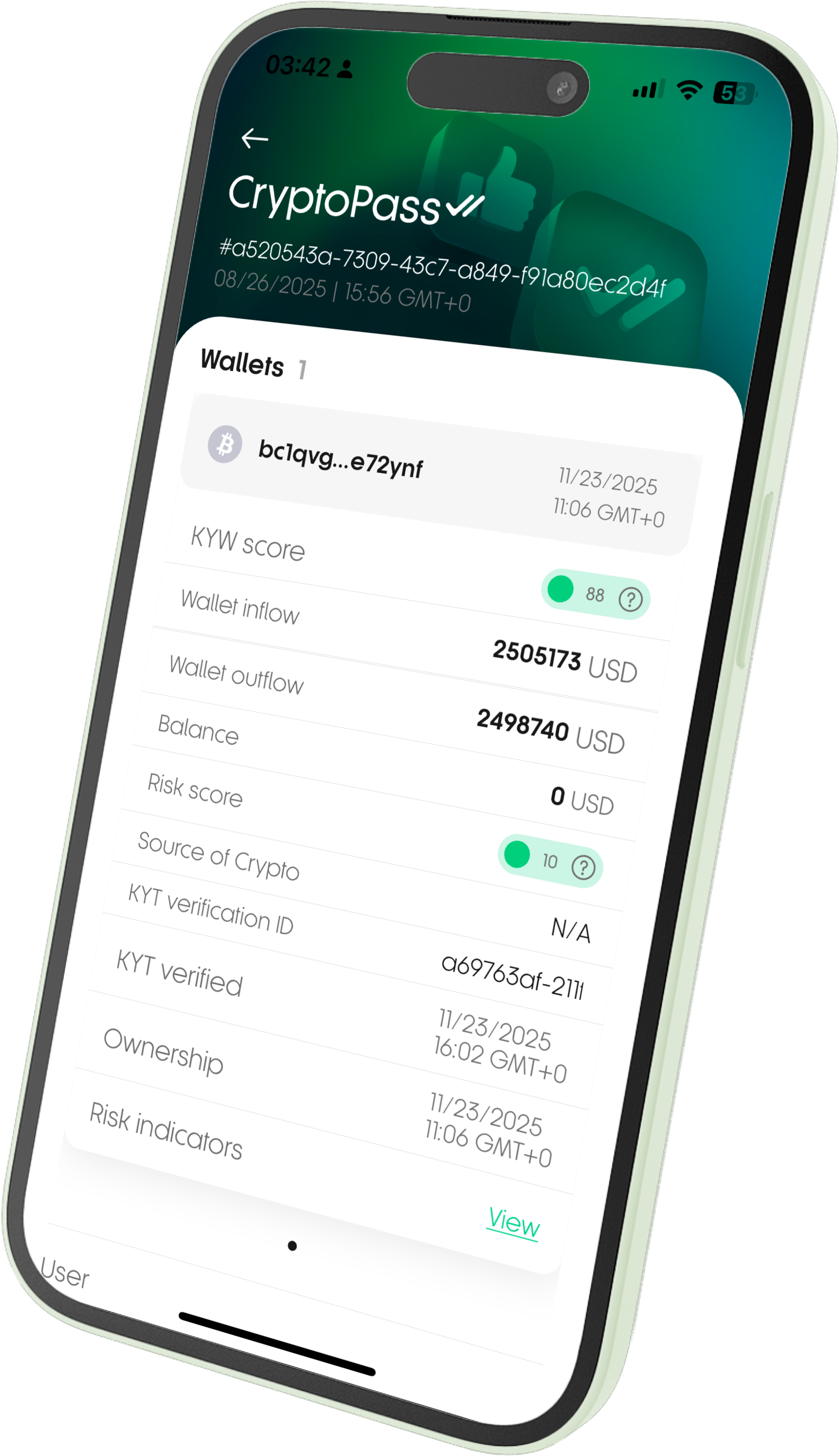 CryptoPass app screenshot
